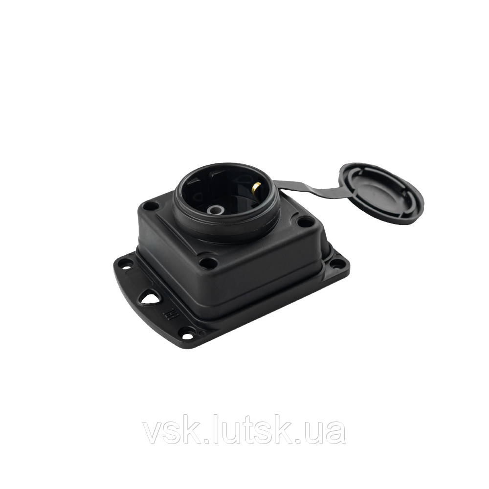 Розетка каучук  VIOLUX 16А 1на з/з з криш. IP44 (120/12шт), фото 1