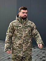 Мужской зимний бушлат BL пиксель рип-стоп утепленный для активного отдыха и работы на улице