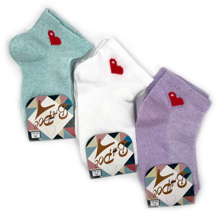 Шкарпетки дитячі стрейч "Сердечко" 16 р. (12 пар!) (Літні/сітка) Варос, фото 1