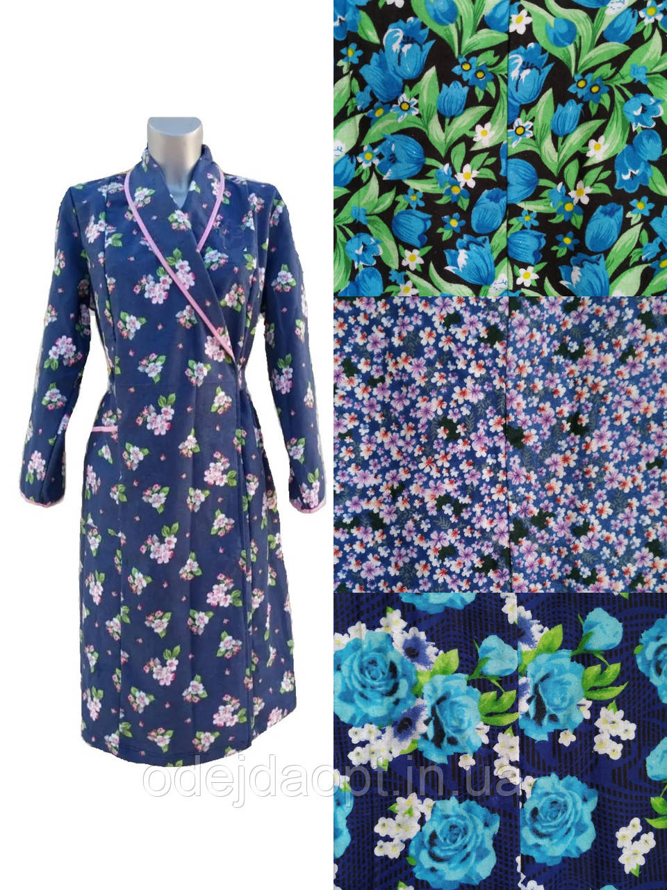 Жіночий халат ( байка) на запах, фото 1