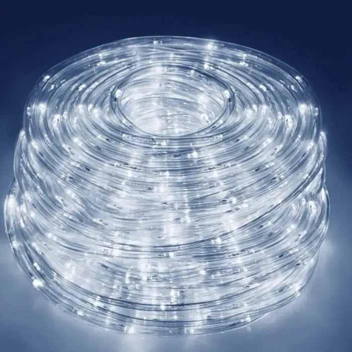 Світлодіодна гірлянда-шланг дюралайт 10 м, білий колір, гнучка LED стрічка, декоративна гірлянда з 8 режимами світіння