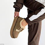 Жіночі зимові кеди, Зимові автроледі кеди коричневого кольору, Зимові замшеві кеди, фото 2