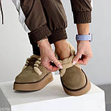 Жіночі зимові кеди, Зимові автроледі кеди коричневого кольору, Зимові замшеві кеди, фото 9