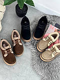 Жіночі зимові кеди, Зимові автроледі кеди коричневого кольору, Зимові замшеві кеди, фото 10