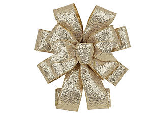 Бант новорічний шампань 28 см