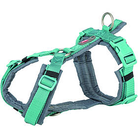 Шлея Trixie Premium для собак трекінгова S 36–44 см 15 мм аква-графіт