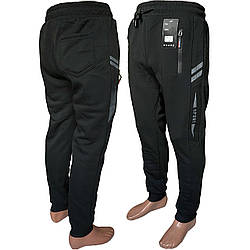 Чоловічі трикотажні штани на манжеті з флісом "Фабричний Китай" Розміри: 48- 56 (37022-2)