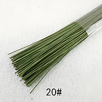 Зелений дріт флористичний для квітів No 20 40 см