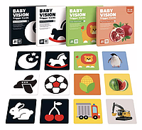 Контрастные карточки для малыша для 0-36 мес. 80 шт. (160 картинок)