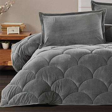 Ковдра двостороння велсофт + бавовна 195×215 см євро, легка, тепла, гіпоалергенна м'яка Туреччина Сlasy