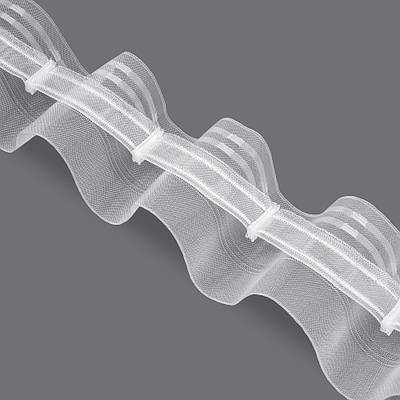 Шторна тасьма "Преміум" Хвиля 1:1,5 100 мм прозора 22-926тс