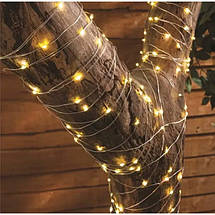 Світлодіодна гірлянда «Крапля роси» 50 LED, 5 метрів, тепле біле світло, на батарейках, декоративна мідна гірлянда для дому, фото 5