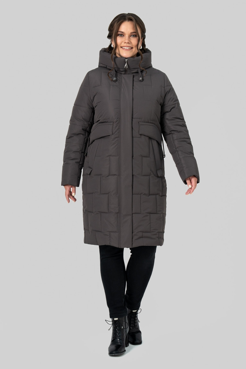 Пальто Хелена 50 сіро-коричневий, фото 1