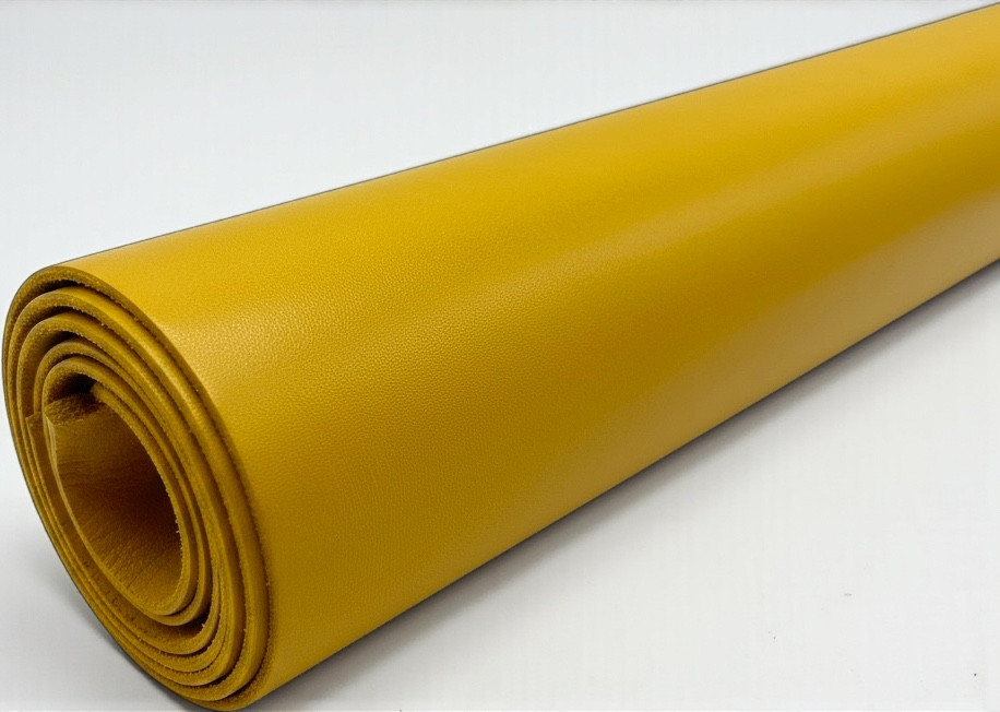 Натуральна шкіра Чепрак для взуття, ременів, сумок, меблів, підошви кінських упряжок товщиною 3,0-3,7 мм. Жовтого кольору, фото 1