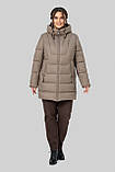 Куртка - пуховик Софія 52 капучіно, фото 2