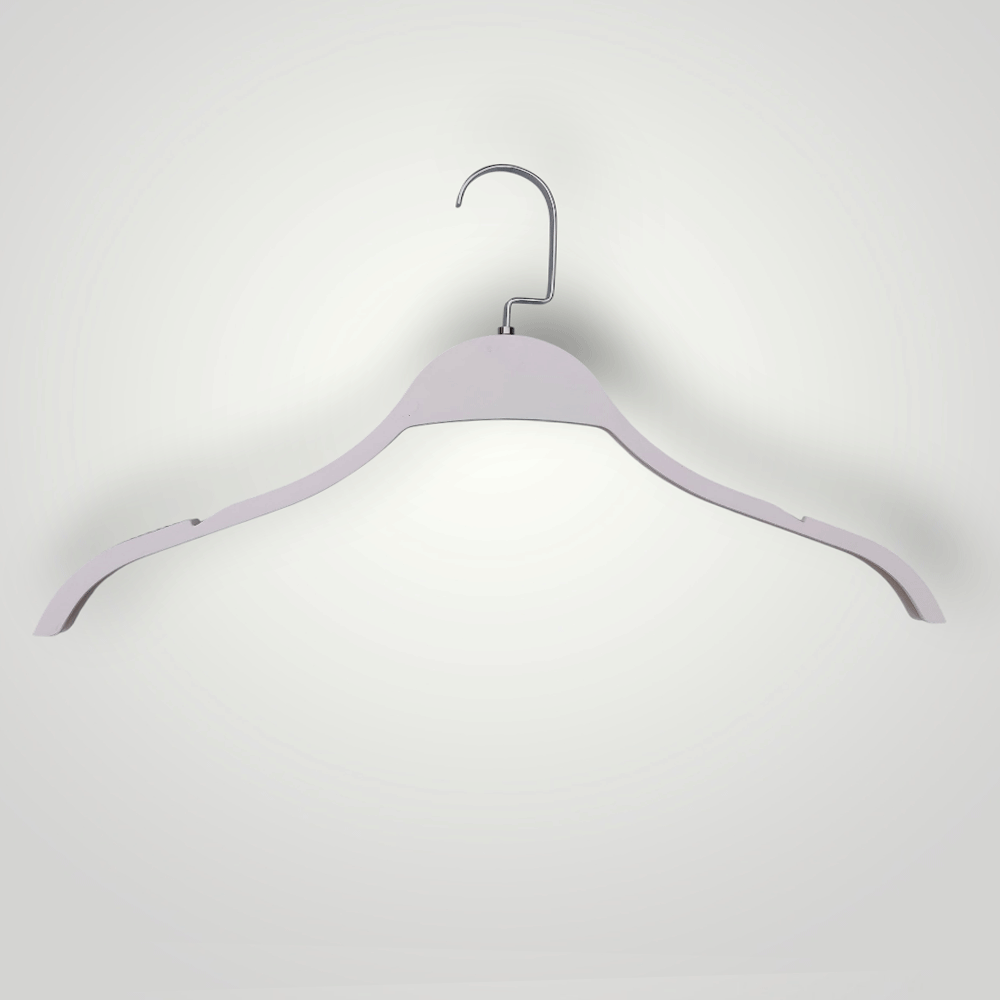 Пластикові плІчки вішалки тремпеля 41 см білі для легкого одягу упаковка 10 шт, фото 1