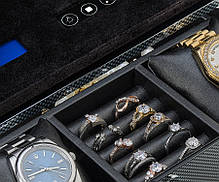 Шкатулка для підзаводу годинників, тайммувер для 2-х годинників Rothenschild 90322CAB-N, фото 4