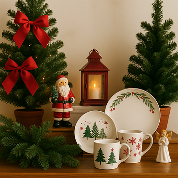 🎄Декор до Нового року 2026: ялинки, банти, гірлянди та святковий посуд
