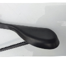 Пластикові плічки вішалки 46 см чорні з широким плечем 6 см для одягу, фото 2