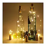 LED-гірлянда “Пробка” 2 м, 20 LED, на батарейках, тепле жовте світло, фото 3