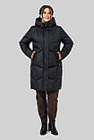 Пальто - пуховик Мілорі 50 чорний, фото 5