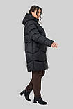 Пальто - пуховик Мілорі 50 чорний, фото 8