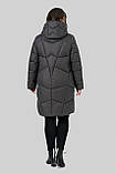 Пальто - пуховик Мілорі 50 графіт, фото 2