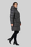 Пальто - пуховик Мілорі 50 графіт, фото 3