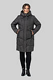 Пальто - пуховик Мілорі 50 графіт, фото 4