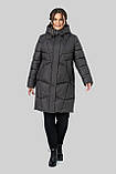 Пальто - пуховик Мілорі 50 графіт, фото 5