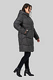 Пальто - пуховик Мілорі 50 графіт, фото 6
