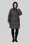 Пальто - пуховик Мілорі 50 графіт, фото 8