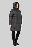 Пальто - пуховик Мілорі 50 графіт, фото 9