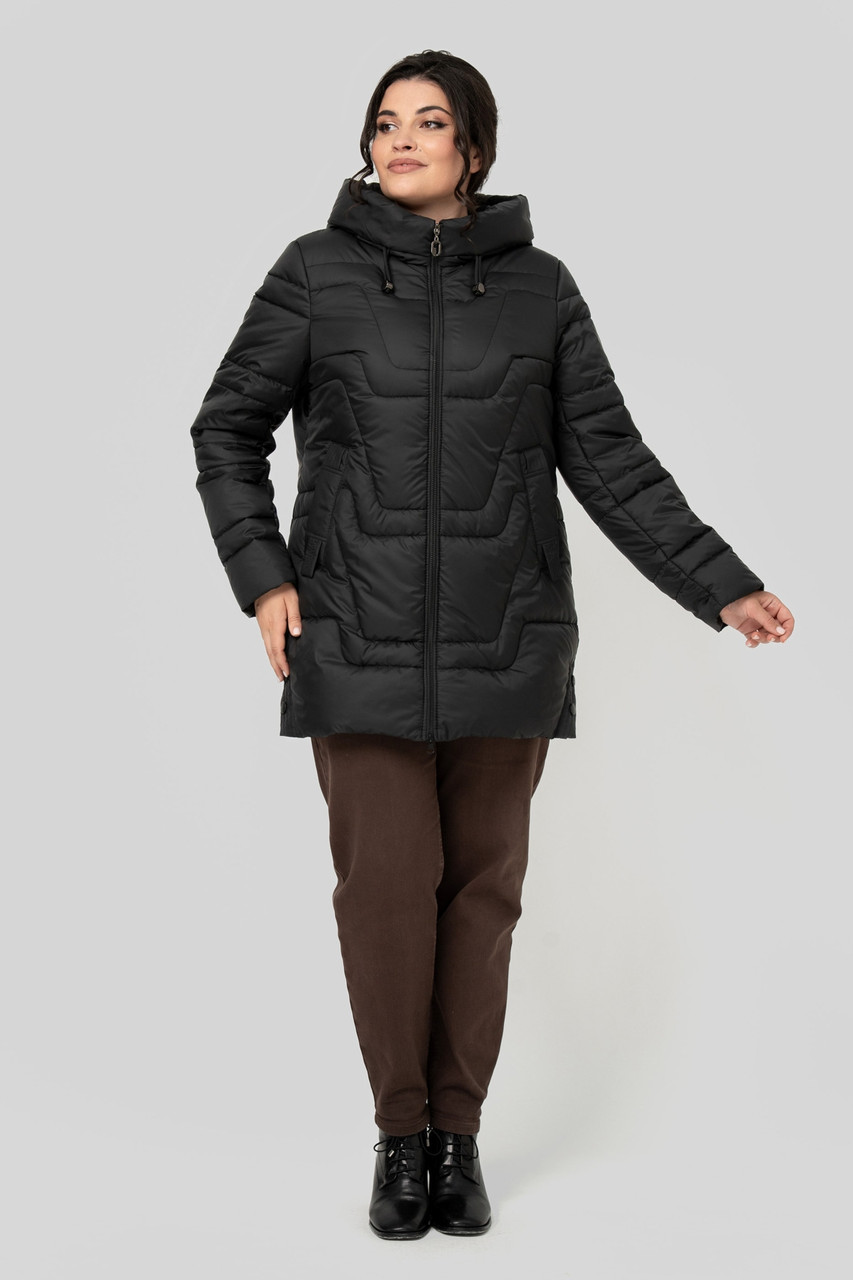 Куртка - пуховик Мадейра 50 чорний, фото 1