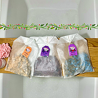 Набір великих чайних пакетиків для ванни. Новорічний подарунок