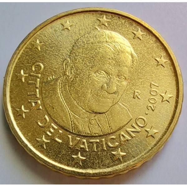 Монета Ватикана 10 євроцентів 2007 р., фото 1