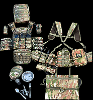 Мужская плитоноска GEN.9 РПС GEN.3 олива комплект с поджопником и 12 подсумками из Кордуры 900D