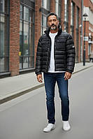 Мужская демисезонная куртка ARMANI Армани черная фабричная Турция утепленная стильная