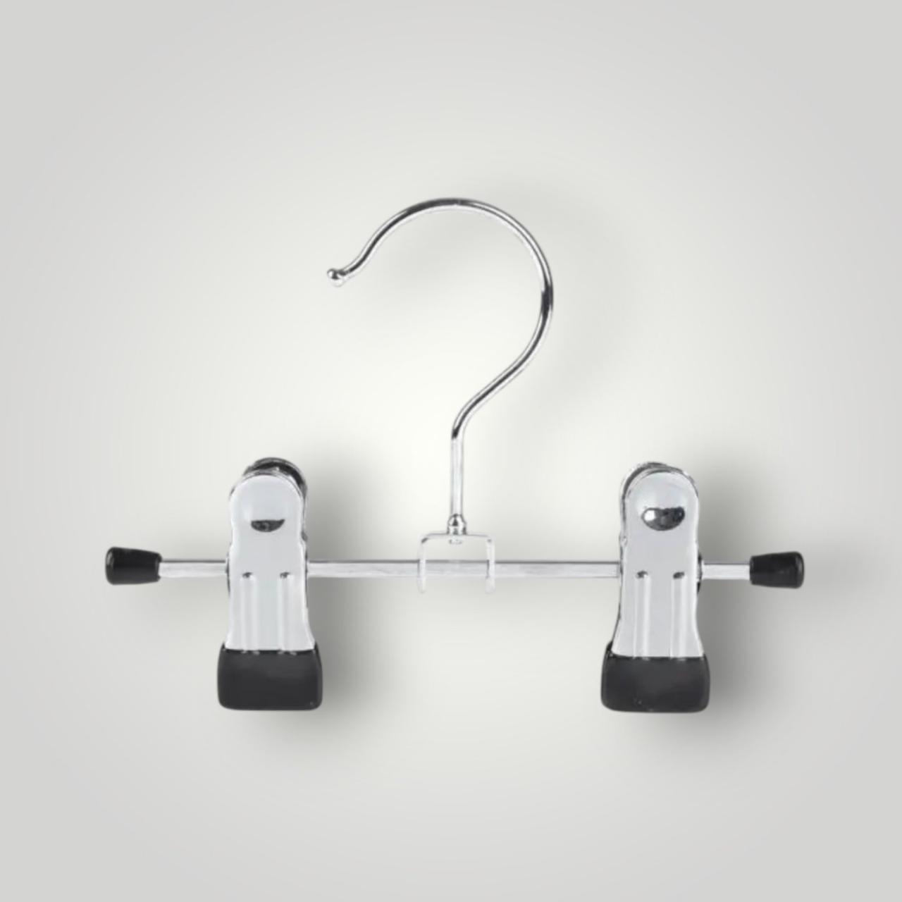 Плечики вішалки з прищіпками 13.5 см тремпеля для дрібного товара хром упаковка 10 шт, фото 1