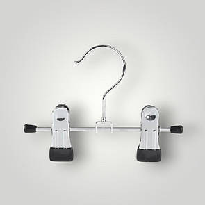 Плечики вішалки з прищіпками 13.5 см тремпеля для дрібного товара хром упаковка 10 шт