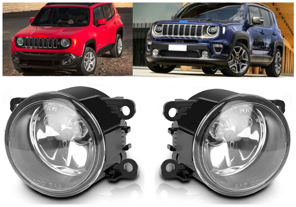 Передні протитуманні фари Jeep Renegade 2015–2018 (галогенові, 55W) 68202187AA, 68256470AA L+R, фото 1