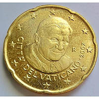 Монета Ватикана 20 євроцентів 2007 р.