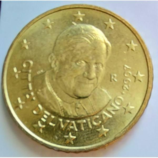Монета Ватикана 50 євроцентів 2007 р., фото 1
