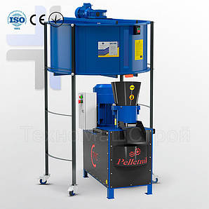 Бункер-живильник БП-400 з гранулятором Pelletnik-200 7,5 кВт