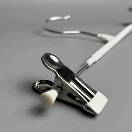 Плечики тремпеля з прищіпками 35 см в силіконі білі вішалки для штанів та спідниць метал уп.10 шт, фото 2