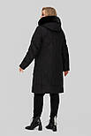 Пальто Евеліна чорне (чорне хутро) 50 (102620), фото 6