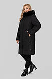 Пальто Евеліна чорне (чорне хутро) 50 (102620), фото 8