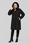 Пальто Евеліна чорне (чорне хутро) 50 (102620), фото 9
