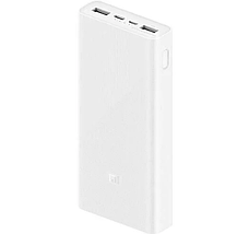 Портативний зарядний пристрій для телефону Power bank Xiaomi Mi Power Bank 3 USB-C 18 Вт 20000 mAh Білий, фото 5