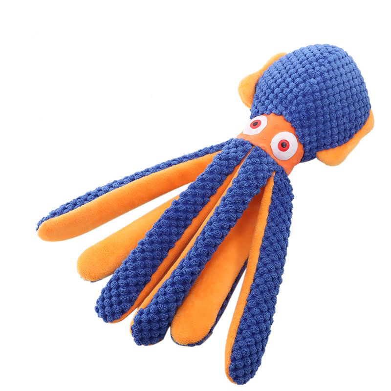 М'яка іграшка Кальмар для Собак 32 см колір Синій (01596)